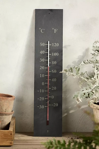 Terrain Outdoor Slate Thermometer In Black