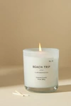 Nostalgia Floral " Beach Trip" Glass Candle In White