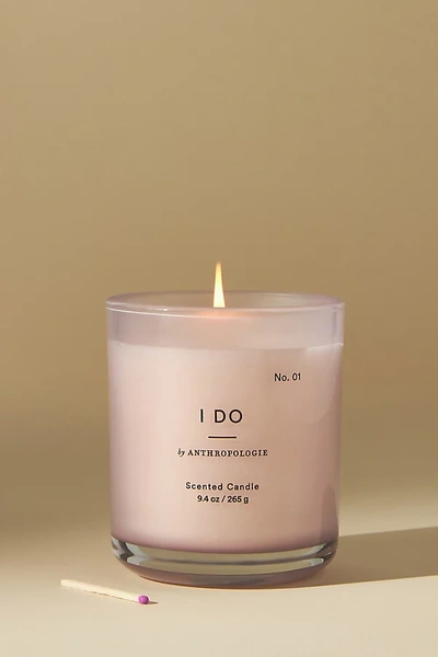 Nostalgia Floral " I Do" Glass Candle