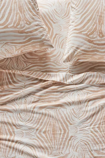 Anthropologie Organic Percale Printed Sheet Set