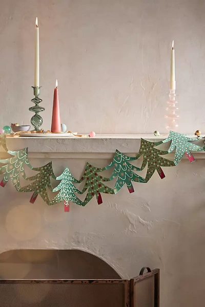 Terrain Paper Concertina Garland In Green