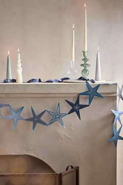 Terrain Paper Concertina Garland In Blue
