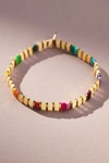 By Anthropologie Beaded Chicklet Bracelet In Multicolor