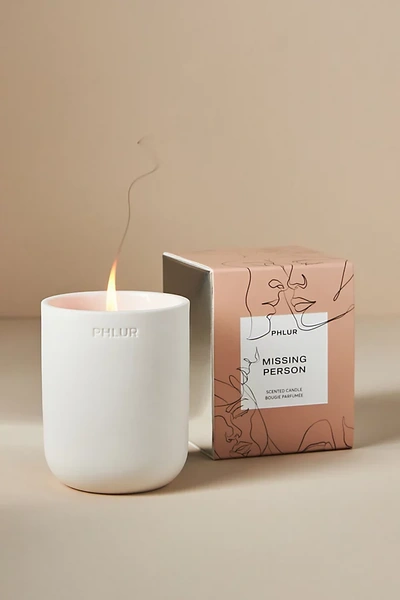 Phlur Missing Person Boxed Candle In White