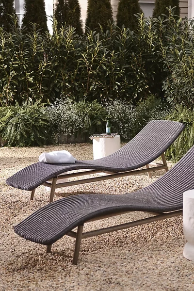 Anthropologie Portia Outdoor Lounge Chair In Brown