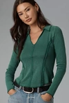 Pilcro Stitched Long-sleeve Top In Green