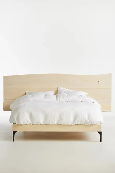 Anthropologie Prana Live-edge Nightstand Bed In Beige