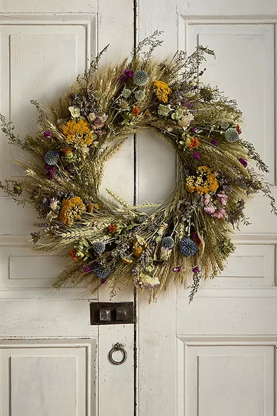 Terrain Preserved Fall Perennial Garden Wreath In Multi