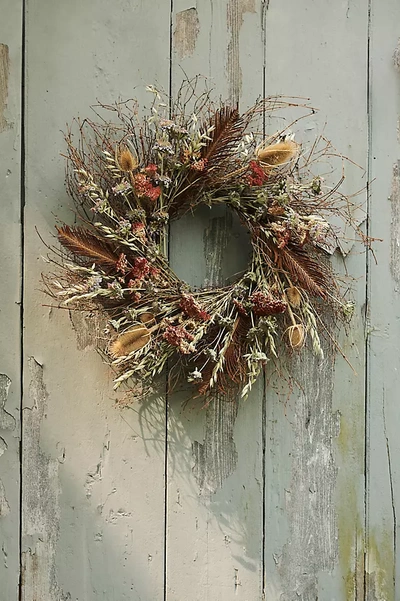 Terrain Dried Fern, Statice + Pennycress Wreath In Multi