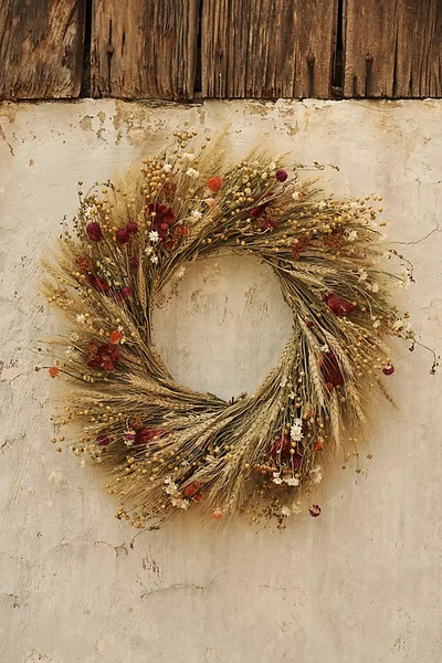 Terrain Preserved Garden Gem Wreath In Gold