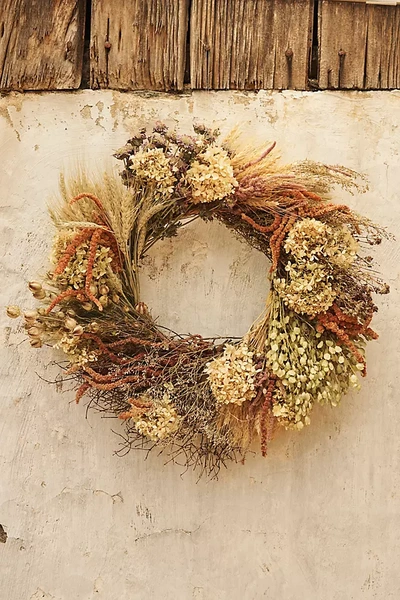 Terrain Preserved Hydrangea Garden Wreath In Multi