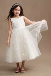 PRINCESS DALIANA CARRIE FLORAL APPLIQUE LOW-BACK TULLE FLOWER GIRL DRESS