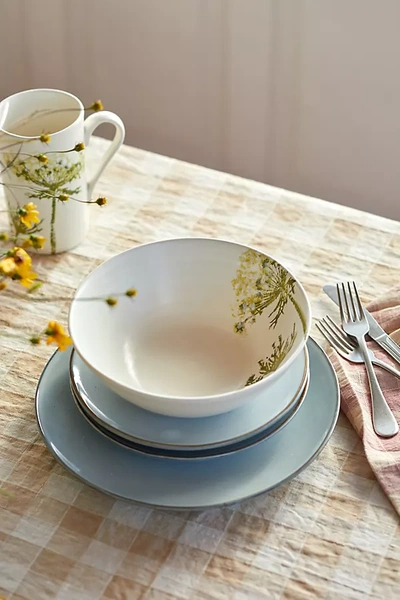 Terrain Queen Annes Lace Ceramic Pasta Bowl In White