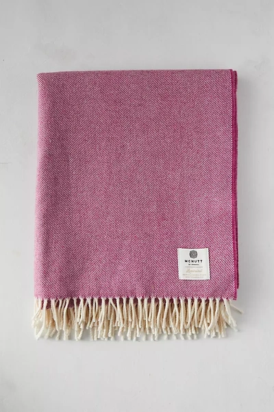 Terrain Beetroot Merino Wool Throw In Pink