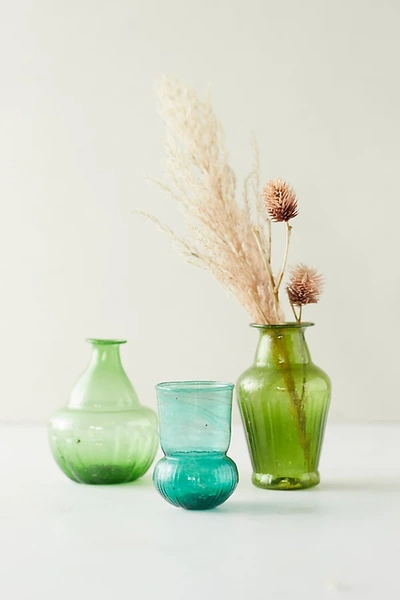 Terrain Recycled Glass Bud Vases, Set Of 3 In Multi