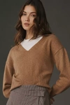 Reformation Beckie Cashmere Collared Sweater In Panko