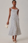 Reformation Bryson Cap Sleeve Midi Dress In White