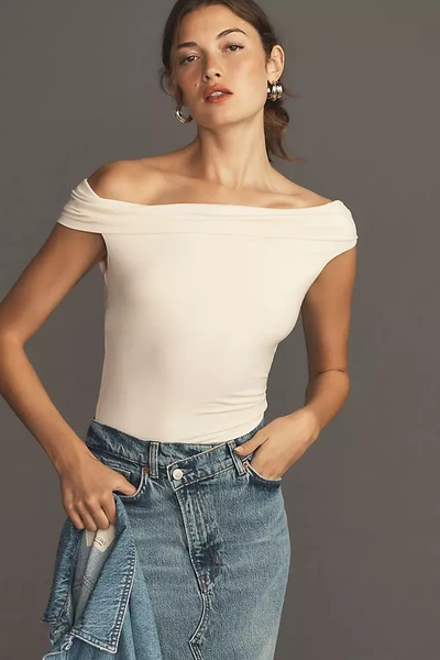 Reformation Cello Knit Top In White