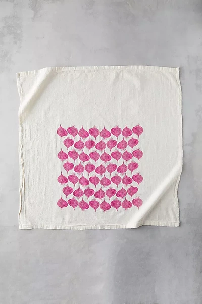 Terrain Red Onion Tea Towel In Pink