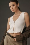 Reformation Myrtle Sleeveless Sweater Vest In White
