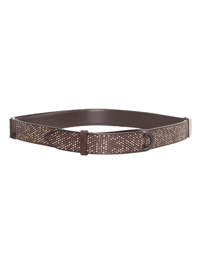 Orciani No Buckle Belt In Brown