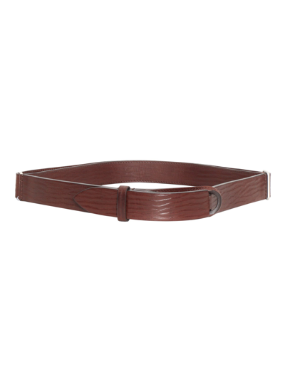 Orciani No Buckle Belt In Brown