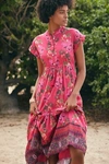 Ro's Garden Mumi Midi Dress In Pink