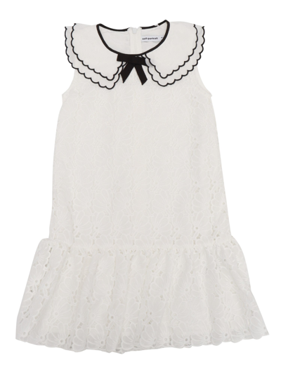 Self-portrait Chiffon Dress In White