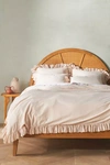 Anthropologie Ruffled Organic Spa Sateen Duvet Cover