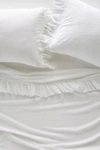 Anthropologie Ruffled Organic Spa Sateen Sheet Set