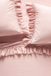 Anthropologie Ruffled Organic Spa Sateen Sheet Set