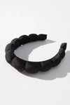 By Anthropologie Satin Bubble Headband In Black