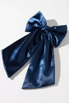 By Anthropologie Satin Bow Hair Barrette In Blue