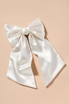 By Anthropologie Satin Bow Hair Barrette In White