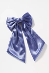 By Anthropologie Satin Bow Hair Barrette In Blue