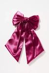 By Anthropologie Satin Bow Hair Barrette In Purple