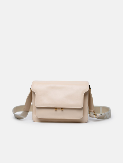 Marni 'trunk Soft E/w' Ivory Cowhide Bag In White