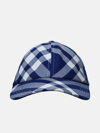 BURBERRY 'CHECK' BLUE WOOL BLEND HAT