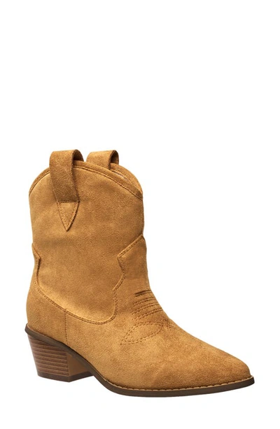 French Connection Women's Carrire Cowboy Booties In Cognac