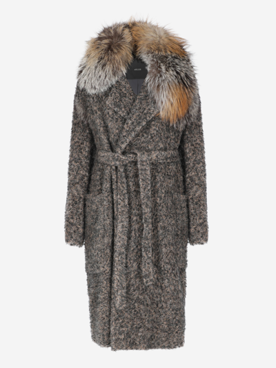 Pre-owned Max Mara Wool Single Breasted Coat In Grey