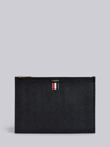 THOM BROWNE SMALL TABLET HOLDER IN TEXTURED LEATHER