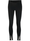 PALM ANGELS LEGGINGS WITH CURVED WAISTBAND