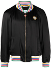Casablanca Souvenir Logo-patch Bomber Jacket In Black