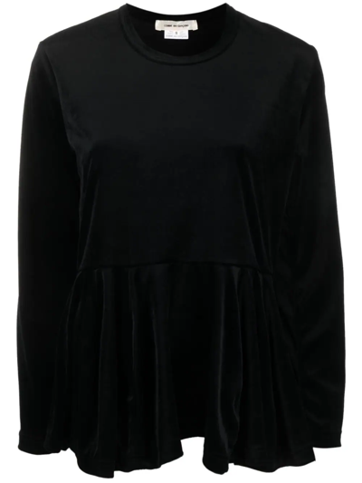 Comme Des Garçons Velvet Top In Black