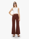 MOTHER THE PATCH POCKET ROLLER SKIMP RUM RUSSIAN trousers IN BROWN - SIZE 34 (ALSO IN 23,25,28,31,23,25,28,31)
