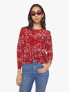 MARIA CHER PAULA TOP PALERMO BERRIES SWEATER IN RED - SIZE X-LARGE