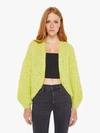 MAIAMI ALPACA PEARL PATTERN BOMBER NEON YELLOW SHIRT IN LIME - SIZE M/L