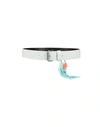 Off-white Woman Belt Sage Green Size S/m Soft Leather