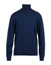 Roberto Collina Man Turtleneck Blue Size 44 Merino Wool