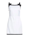 Msgm Woman Short Dress White Size 6 Viscose